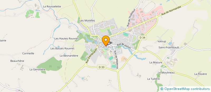 localisation de l'entreprise CAISSE CREDIT MUTUEL LASSAY LES CHATEAUX  LASSAY-LES-CHATEAUX
