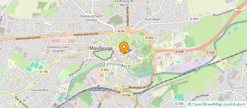 localisation de l'entreprise CAISSE CREDIT MUTUEL MAUBEUGE à MAUBEUGE
