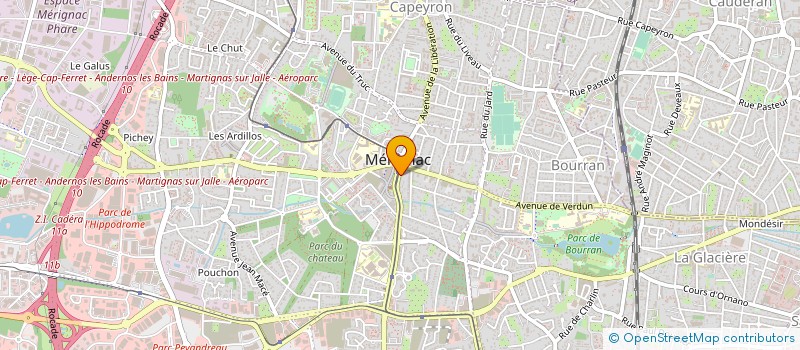 localisation de l'entreprise CAISSE CREDIT MUTUEL MERIGNAC  MERIGNAC