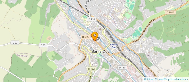 localisation de l'entreprise CAISSE CREDIT MUTUEL MEUSE SUD ST DIZIER  BAR-LE-DUC