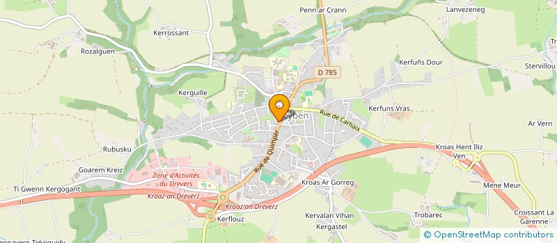 localisation de l'entreprise CAISSE CREDIT MUTUEL PLEYBEN  PLEYBEN