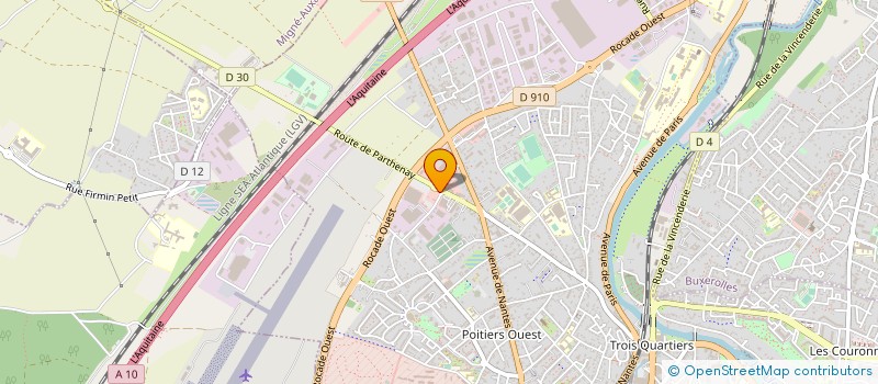 localisation de l'entreprise CAISSE CREDIT MUTUEL POITIERS OUEST  POITIERS