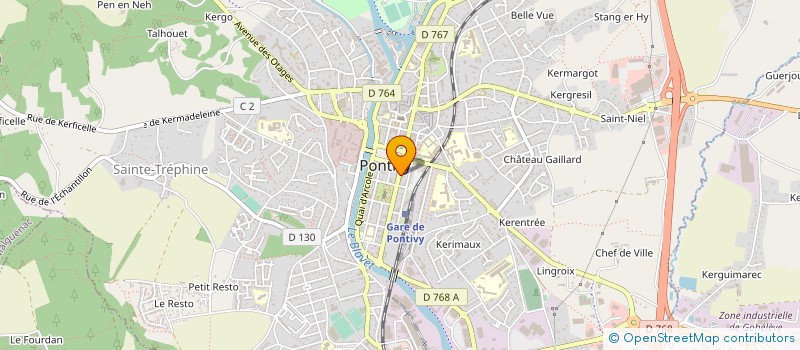 localisation de l'entreprise CAISSE CREDIT MUTUEL PONTIVY  PONTIVY