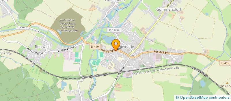 localisation de l'entreprise CAISSE CREDIT MUTUEL PORTE D ALSACE  DANNEMARIE