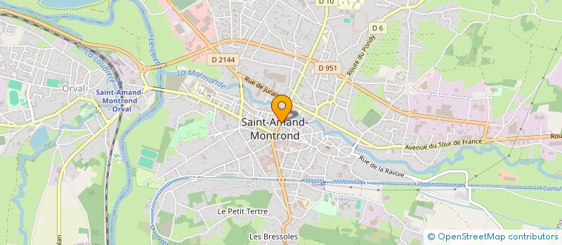 localisation de l'entreprise CAISSE CREDIT MUTUEL ST AMAND MONTROND  SAINT-AMAND-MONTROND
