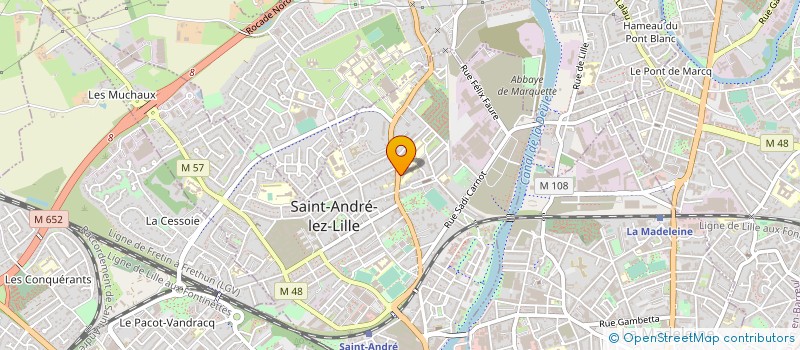 localisation de l'entreprise CAISSE CREDIT MUTUEL ST ANDRE LEZ LILLE à SAINT-ANDRE-LEZ-LILLE