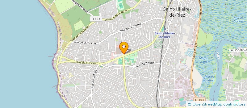 localisation de l'entreprise CAISSE CREDIT MUTUEL ST HILAIRE DE RIEZ  SAINT-HILAIRE-DE-RIEZ