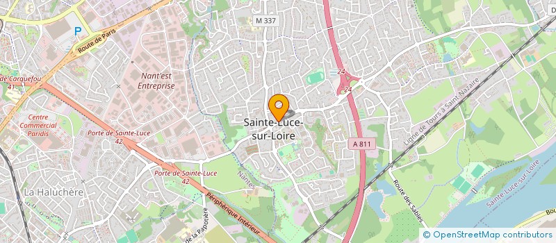 localisation de l'entreprise CAISSE CREDIT MUTUEL STE LUCE SUR LOIRE  SAINTE-LUCE-SUR-LOIRE