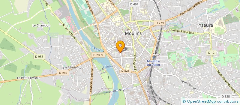 localisation de l'entreprise CAISSE D ALLOCATIONS FAMILIALES DE L ALLIER à MOULINS