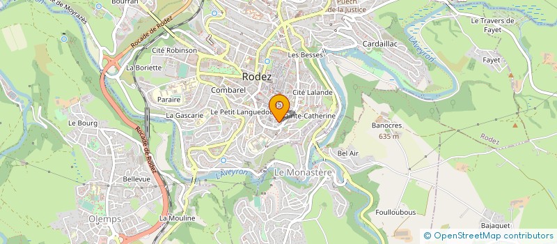 localisation de l'entreprise CAISSE D'ALLOCATIONS FAMILIALES DE L'AVEYRON à RODEZ