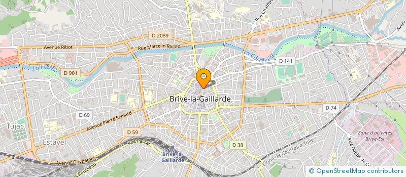 localisation de l'entreprise CAISSE D'ALLOCATIONS FAMILIALES DE LA CORREZE  BRIVE-LA-GAILLARDE