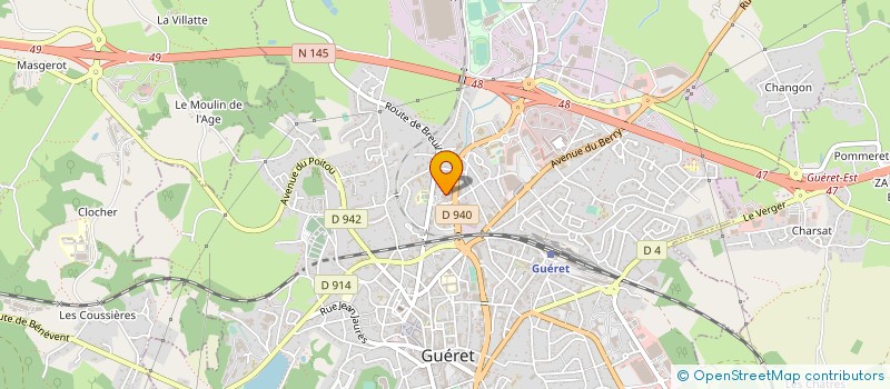 localisation de l'entreprise CAISSE D'ALLOCATIONS FAMILIALES DE LA CREUSE à GUERET