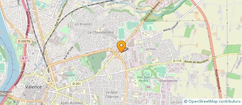 localisation de l'entreprise CAISSE D'ALLOCATIONS FAMILIALES DE LA DROME à VALENCE