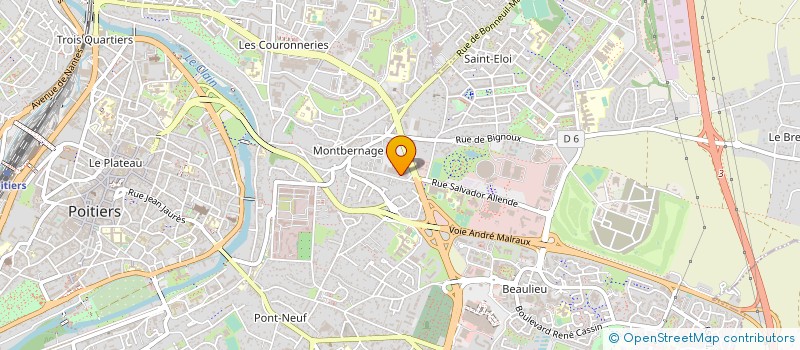 localisation de l'entreprise CAISSE D'ALLOCATIONS FAMILIALES DE LA VIENNE à POITIERS