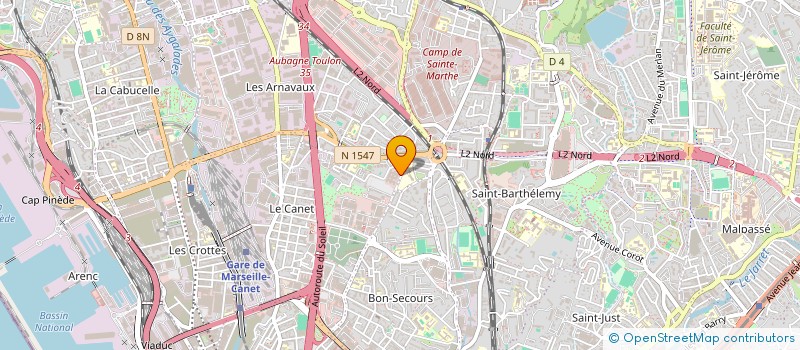 localisation de l'entreprise CAISSE D'ALLOCATIONS FAMILIALES DES BOUCHES DU RHONE  MARSEILLE