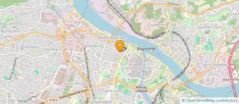localisation de l'entreprise CAISSE D ALLOCATIONS FAMILIALES DES PYRENEES ATLANTIQUES à BAYONNE