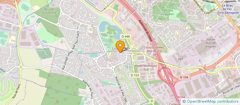 localisation de l'entreprise CAISSE D ALLOCATIONS FAMILIALES ESSONNE à EVRY-COURCOURONNES