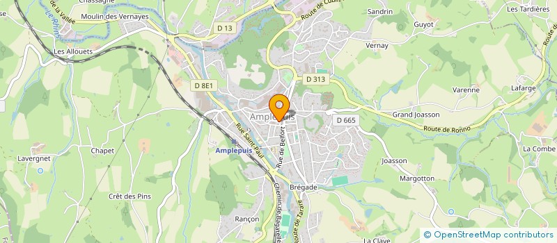 localisation de l'entreprise CAISSE D'ENTRE LOIRE ET RHONE  AMPLEPUIS