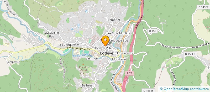 localisation de l'entreprise CAISSE D EPARGNE DE LODEVE  LODEVE