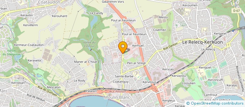 localisation de l'entreprise CAISSE DE BRETAGNE DE CREDIT MUTUEL AGRICOLE à LE RELECQ-KERHUON