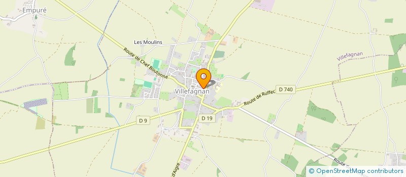 localisation de l'entreprise CAISSE DE CREDIT AGRICOLE MUTUEL  VILLEFAGNAN