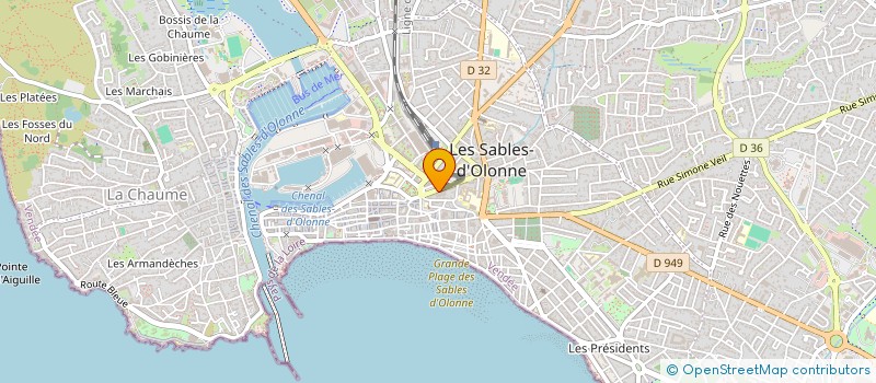 localisation de l'entreprise CAISSE DE CREDIT AGRICOLE MUTUEL LES SABLES BAIE DE LUMIERE à LES SABLES-D'OLONNE