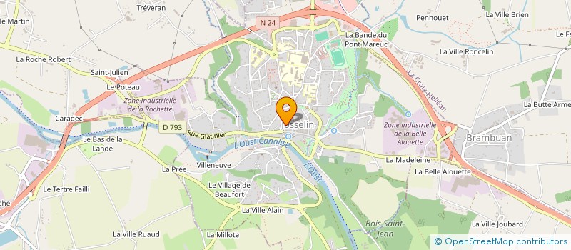 localisation de l'entreprise CAISSE DE CREDIT MUT DE JOSSELIN-MOHON à JOSSELIN