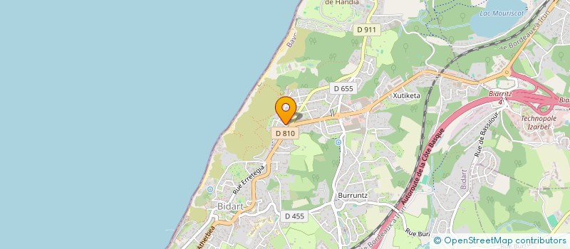 localisation de l'entreprise CAISSE DE CREDIT MUTEL DE BIDART  BIDART