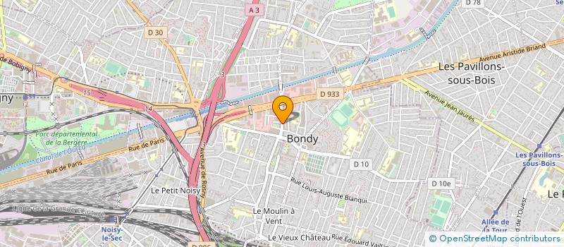 localisation de l'entreprise CAISSE DE CREDIT MUTEL DU BONDYNOIS  BONDY