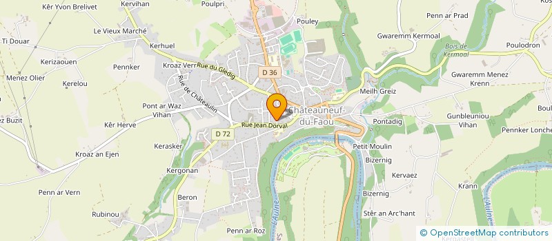 localisation de l'entreprise CAISSE DE CREDIT MUTUEL AULNE-ELLEZ à CHATEAUNEUF-DU-FAOU