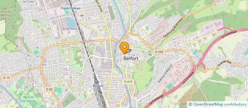 localisation de l'entreprise CAISSE DE CREDIT MUTUEL BELFORT CENTRE  BELFORT