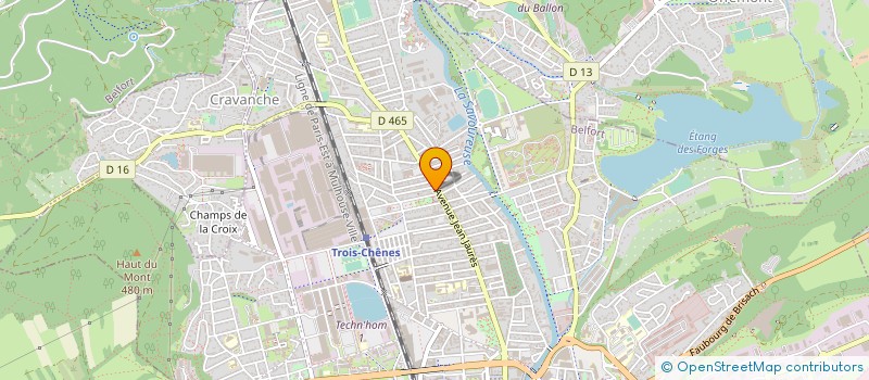 localisation de l'entreprise CAISSE DE CREDIT MUTUEL BELFORT VOSGES  BELFORT