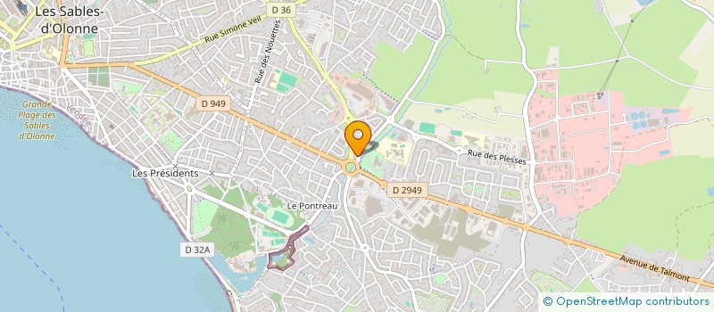 localisation de l'entreprise CAISSE DE CREDIT MUTUEL CHATEAU D'OLONNE à LES SABLES D'OLONNE