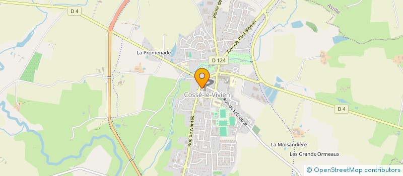 localisation de l'entreprise CAISSE DE CREDIT MUTUEL COSSE LE VIVIEN  COSSE-LE-VIVIEN