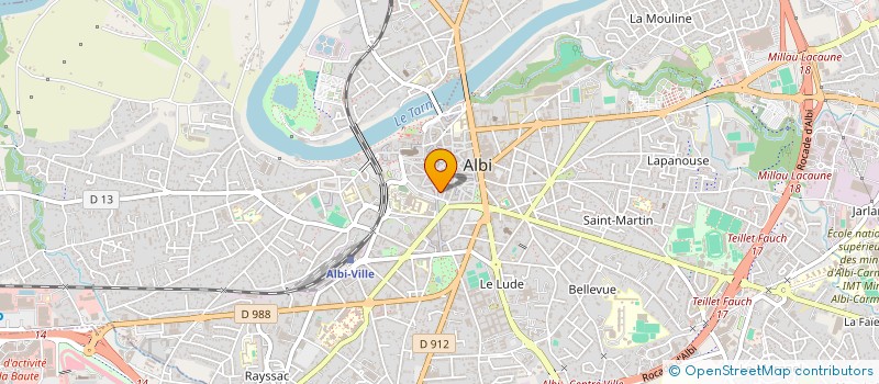 localisation de l'entreprise CAISSE DE CREDIT MUTUEL D'ALBI LAPEROUSE  ALBI