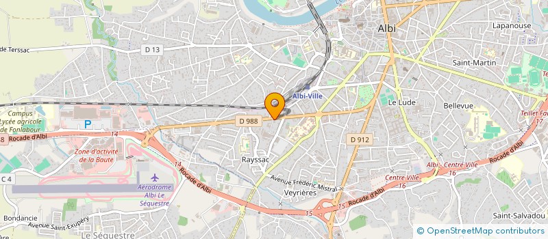 localisation de l'entreprise CAISSE DE CREDIT MUTUEL D'ALBI VERDIER  ALBI