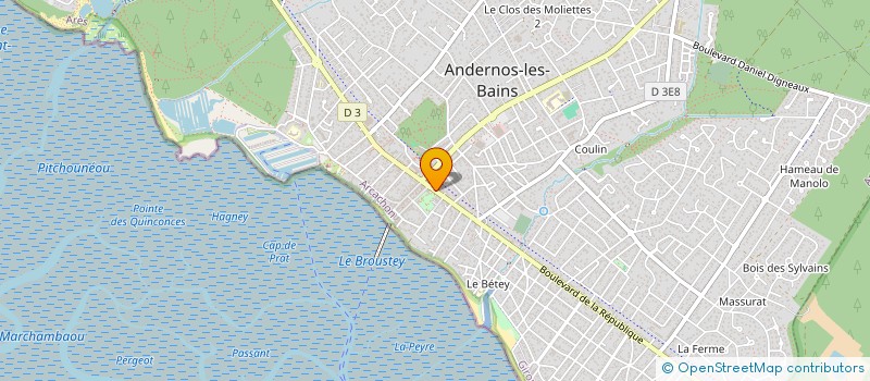 localisation de l'entreprise CAISSE DE CREDIT MUTUEL D'ANDERNOS  ANDERNOS-LES-BAINS