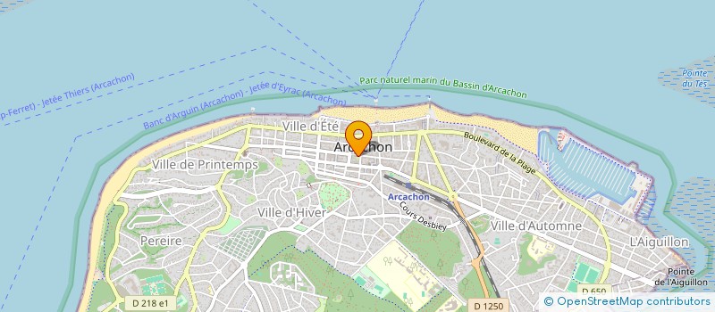 localisation de l'entreprise CAISSE DE CREDIT MUTUEL D'ARCACHON à ARCACHON