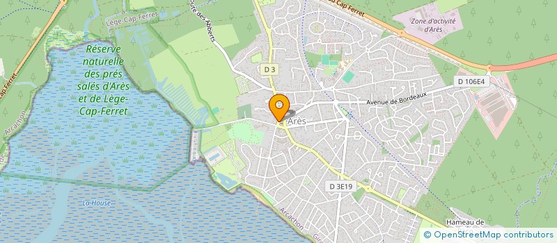 localisation de l'entreprise CAISSE DE CREDIT MUTUEL D'ARES  ARES