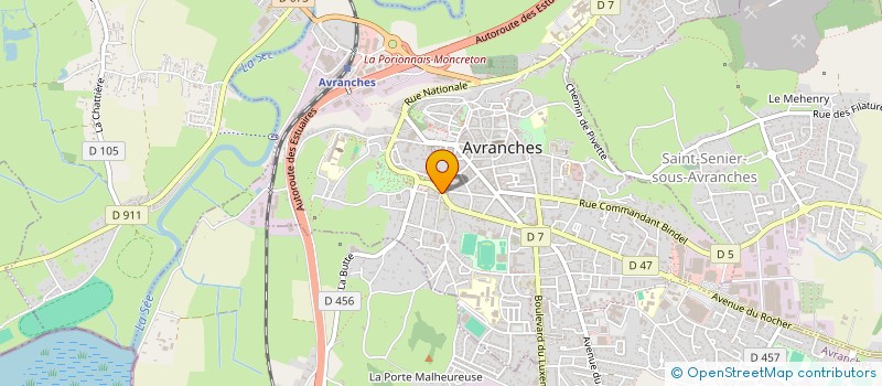 localisation de l'entreprise CAISSE DE CREDIT MUTUEL D'AVRANCHES  AVRANCHES