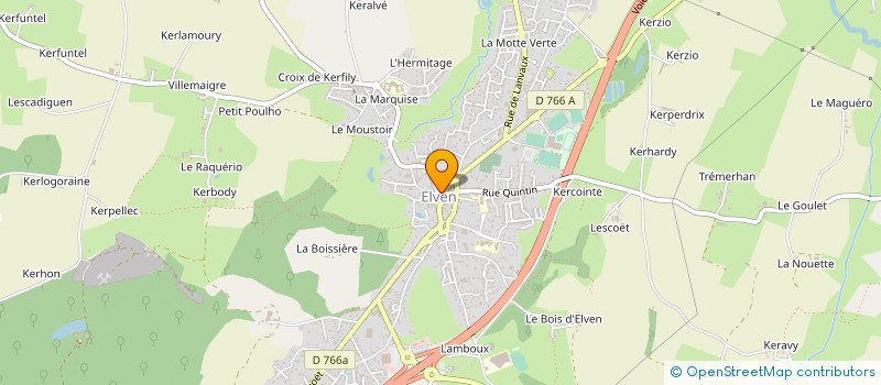 localisation de l'entreprise CAISSE DE CREDIT MUTUEL D'ELVEN  ELVEN
