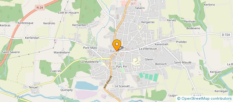 localisation de l'entreprise CAISSE DE CREDIT MUTUEL DE BAUD  BAUD