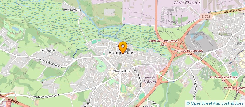 localisation de l'entreprise CAISSE DE CREDIT MUTUEL DE BOUGUENAIS  BOUGUENAIS