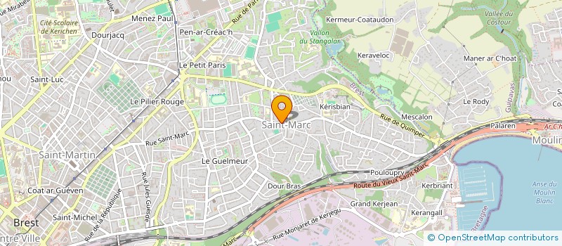 localisation de l'entreprise CAISSE DE CREDIT MUTUEL DE BREST SAINT MARC - LE GUELMEUR à BREST