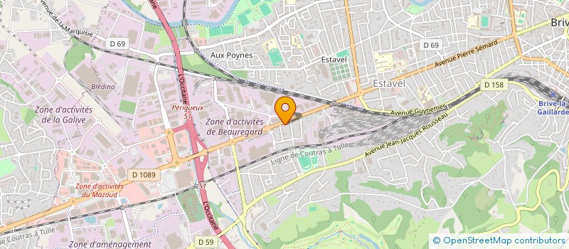 localisation de l'entreprise CAISSE DE CREDIT MUTUEL DE BRIVE GRAND OUEST  BRIVE-LA-GAILLARDE