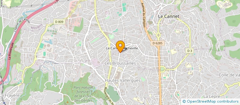 localisation de l'entreprise CAISSE DE CREDIT MUTUEL DE CANNES LES BROUSSAILLES à CANNES