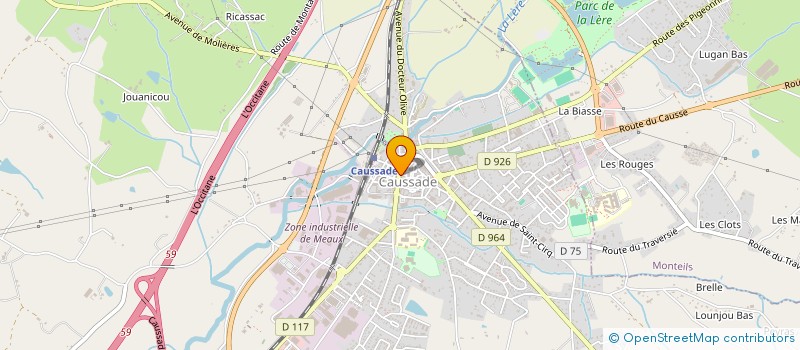 localisation de l'entreprise CAISSE DE CREDIT MUTUEL DE CAUSSADE  CAUSSADE
