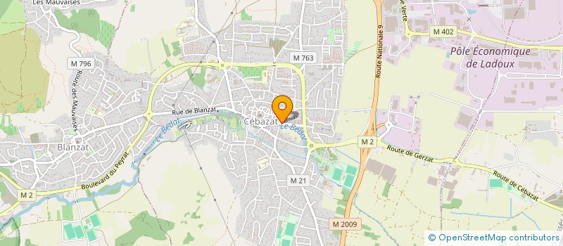 localisation de l'entreprise CAISSE DE CREDIT MUTUEL DE CEBAZAT  CEBAZAT