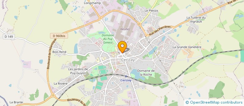 localisation de l'entreprise CAISSE DE CREDIT MUTUEL DE CERIZAY  CERIZAY