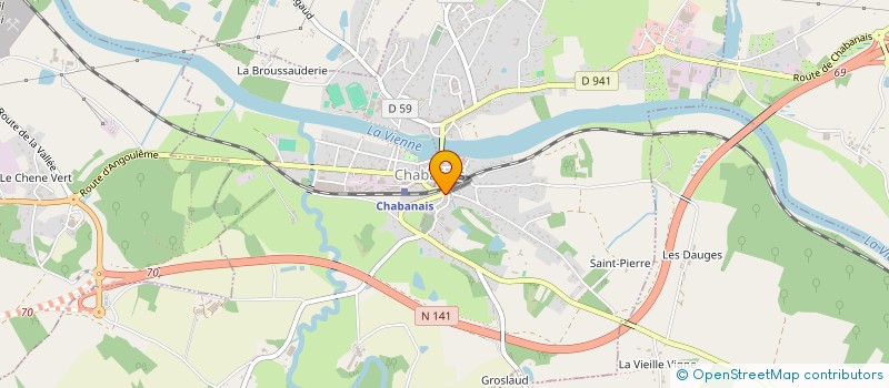 localisation de l'entreprise CAISSE DE CREDIT MUTUEL DE CHABANAIS  CHABANAIS